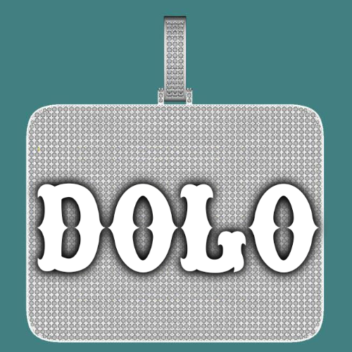 CUSTOM LETTER NECKLACE 3D BIG SQUARE