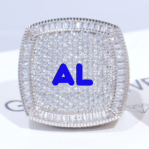 CUSTOM LETTER 3D ICED RING