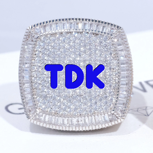 CUSTOM LETTER 3D ICED RING