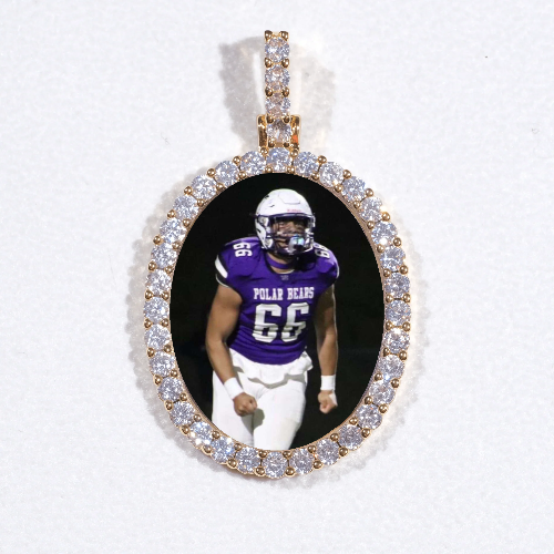 3D Oval Custom Picture Pendant