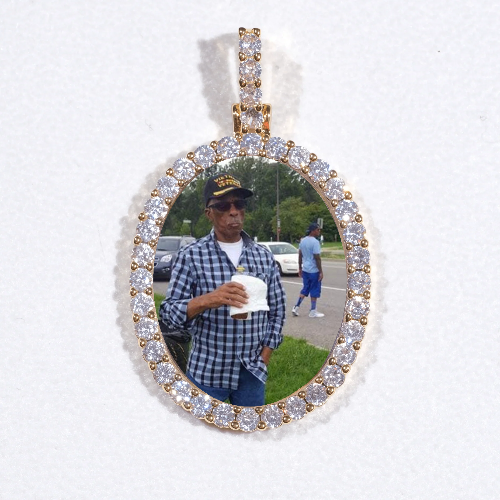 3D Oval Custom Picture Pendant