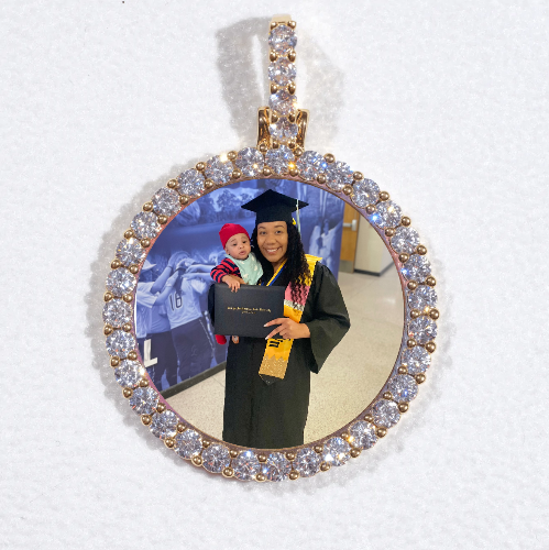 3D CIRCLE CUSTOM PICTURE PENDANT SMALL SIZE