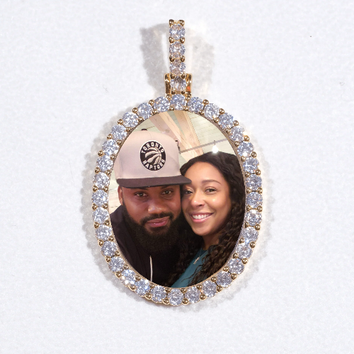 3D Oval Custom Picture Pendant