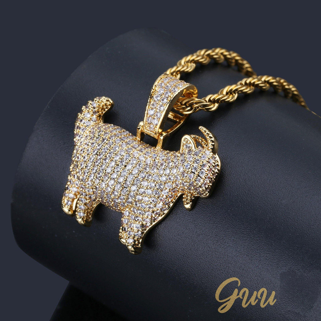 Iced 29mm Goat Iced Necklace