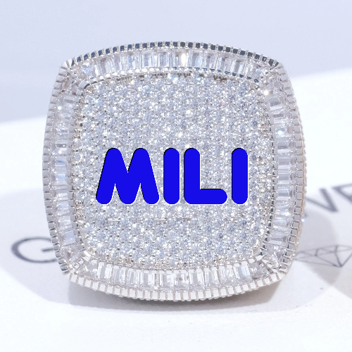 CUSTOM LETTER 3D ICED RING