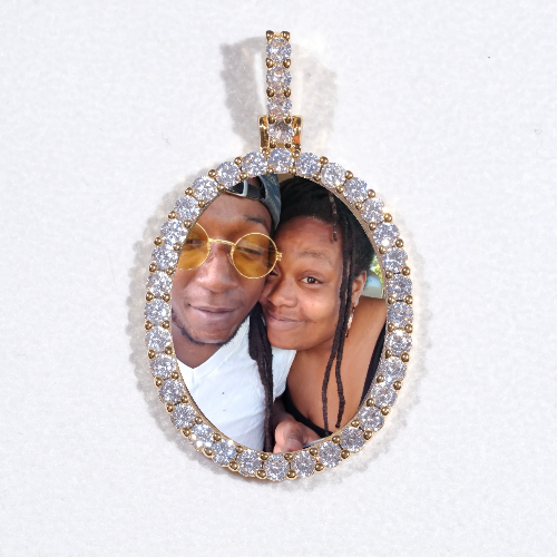 3D Oval Custom Picture Pendant