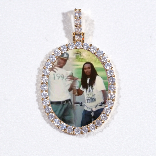 3D Oval Custom Picture Pendant