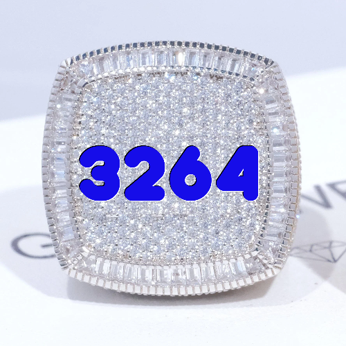 CUSTOM LETTER 3D ICED RING