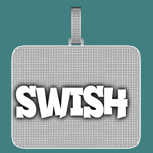CUSTOM LETTER NECKLACE 3D BIG SQUARE