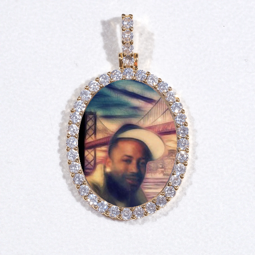 3D Oval Custom Picture Pendant