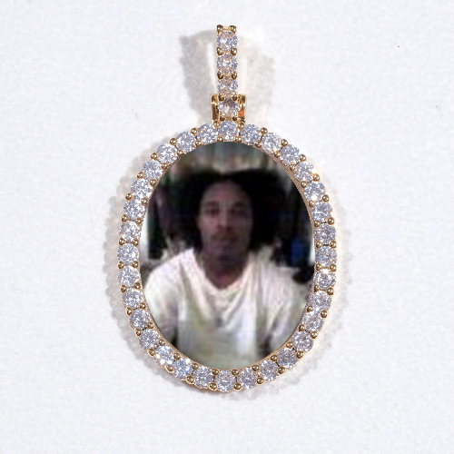3D Oval Custom Picture Pendant