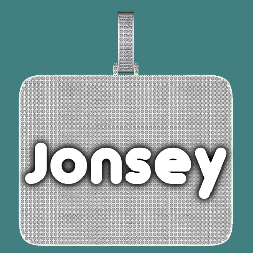 CUSTOM LETTER NECKLACE 3D BIG SQUARE