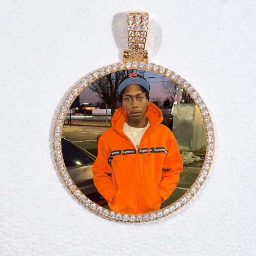 MEDIUM 3D CIRCLE CUSTOM PICTURE PENDANT