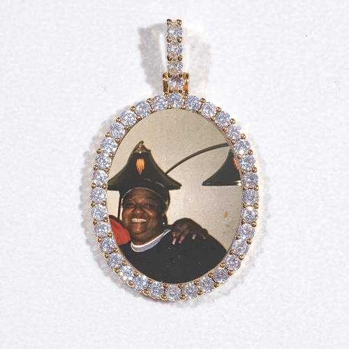 3D Oval Custom Picture Pendant