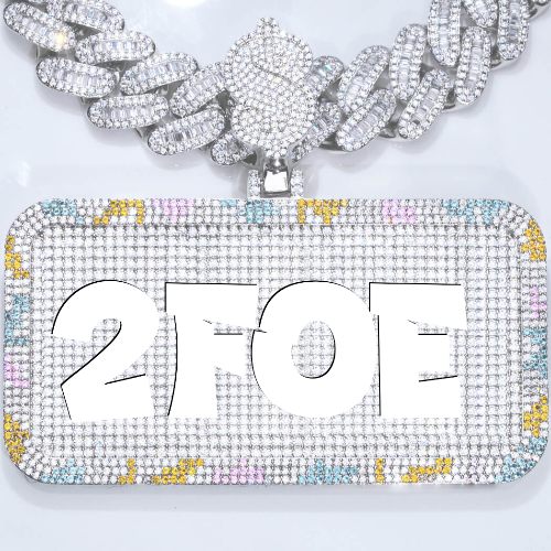 CUSTOM LETTER NECKLACE 3D COLORFUL SQUARE