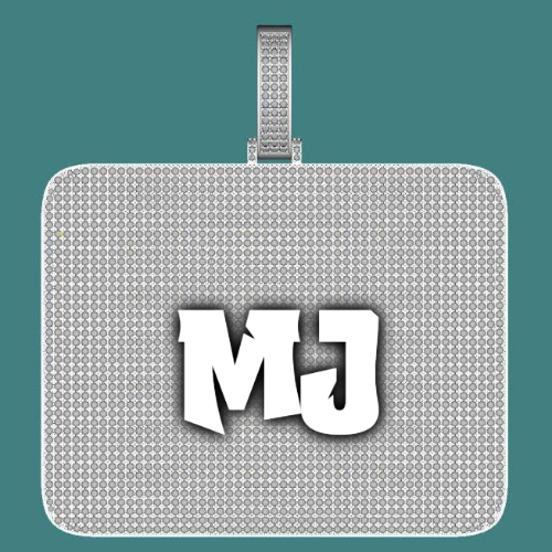 CUSTOM LETTER NECKLACE 3D BIG SQUARE
