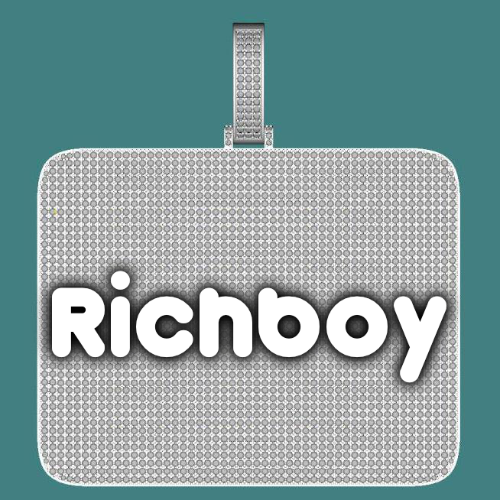 CUSTOM LETTER NECKLACE 3D BIG SQUARE