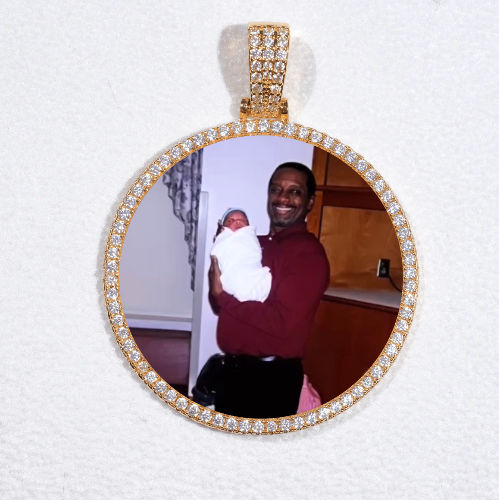MEDIUM 3D CIRCLE CUSTOM PICTURE PENDANT