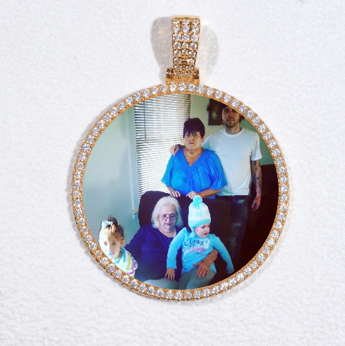 MEDIUM 3D CIRCLE CUSTOM PICTURE PENDANT