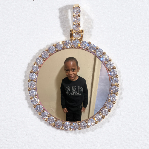 3D CIRCLE CUSTOM PICTURE PENDANT SMALL SIZE