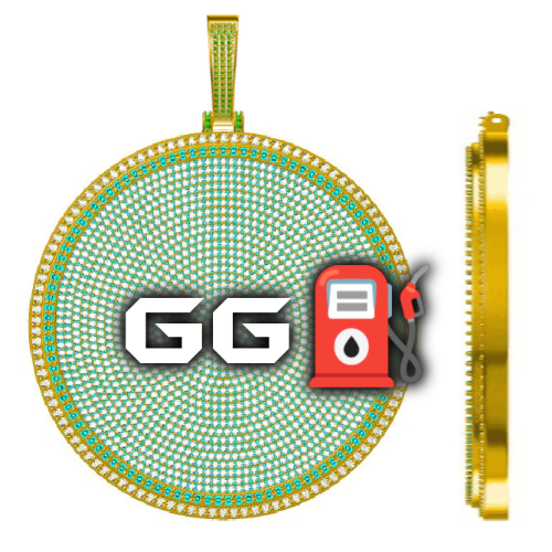 CUSTOM LETTER NECKLACE 3D BIG DISC