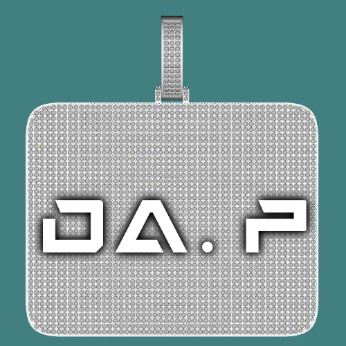 CUSTOM LETTER NECKLACE 3D BIG SQUARE