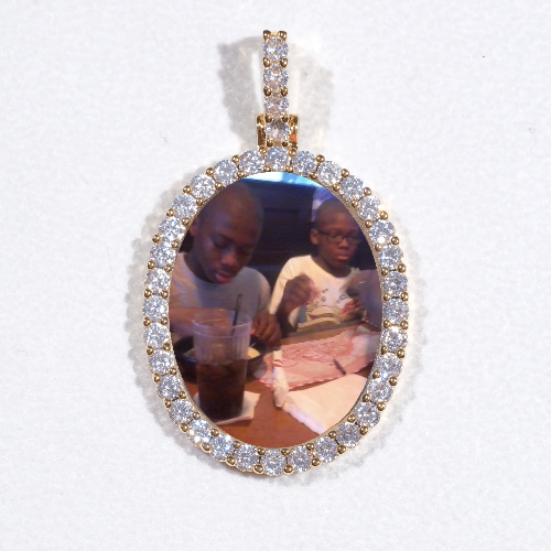 3D Oval Custom Picture Pendant