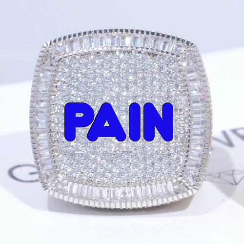 CUSTOM LETTER 3D ICED RING