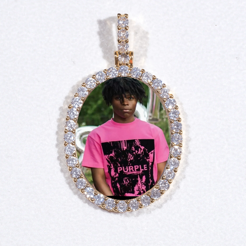 3D Oval Custom Picture Pendant