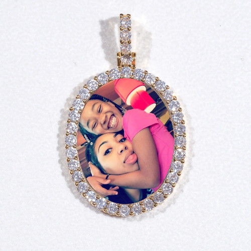 3D Oval Custom Picture Pendant