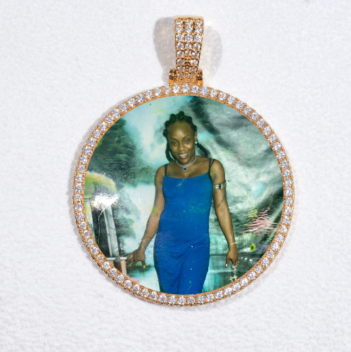 MEDIUM 3D CIRCLE CUSTOM PICTURE PENDANT