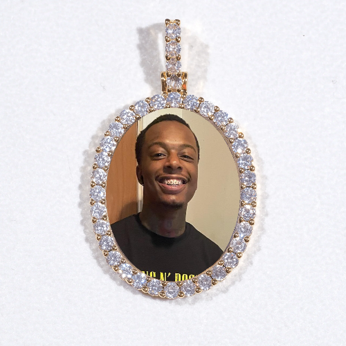 3D Oval Custom Picture Pendant