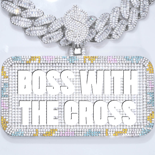 CUSTOM LETTER NECKLACE 3D COLORFUL SQUARE