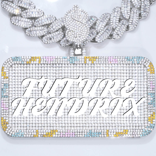 CUSTOM LETTER NECKLACE 3D COLORFUL SQUARE