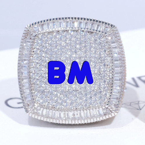 CUSTOM LETTER 3D ICED RING