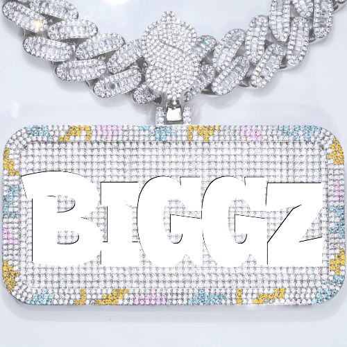 CUSTOM LETTER NECKLACE 3D COLORFUL SQUARE