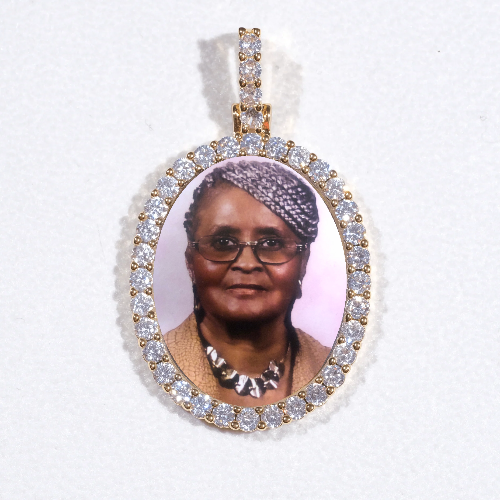 3D Oval Custom Picture Pendant