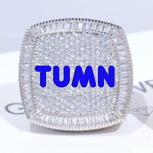 CUSTOM LETTER 3D ICED RING