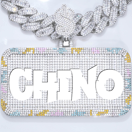 CUSTOM LETTER NECKLACE 3D COLORFUL SQUARE