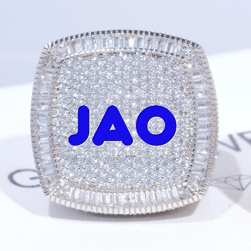 CUSTOM LETTER 3D ICED RING
