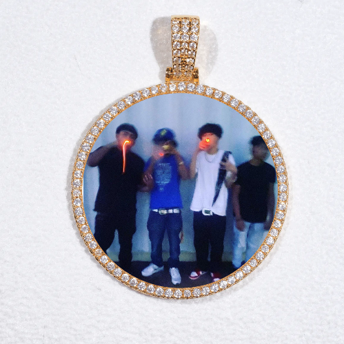 MEDIUM 3D CIRCLE CUSTOM PICTURE PENDANT