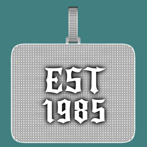 CUSTOM LETTER NECKLACE 3D BIG SQUARE