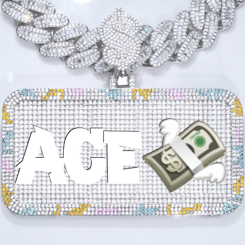 CUSTOM LETTER NECKLACE 3D COLORFUL SQUARE