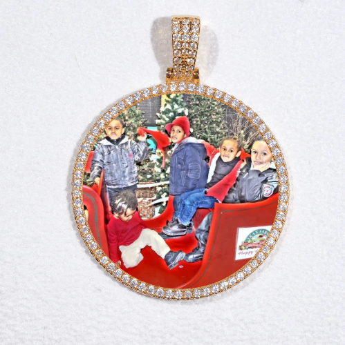 MEDIUM 3D CIRCLE CUSTOM PICTURE PENDANT