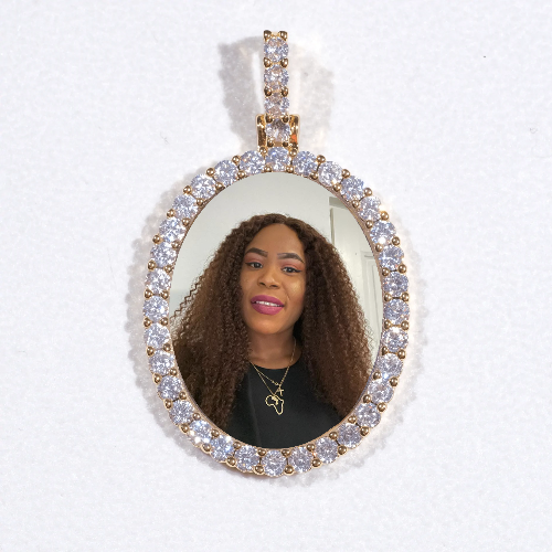 3D Oval Custom Picture Pendant