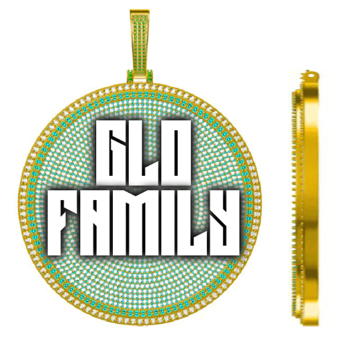 CUSTOM LETTER NECKLACE 3D BIG DISC