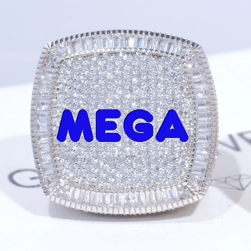 CUSTOM LETTER 3D ICED RING