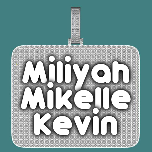 CUSTOM LETTER NECKLACE 3D BIG SQUARE