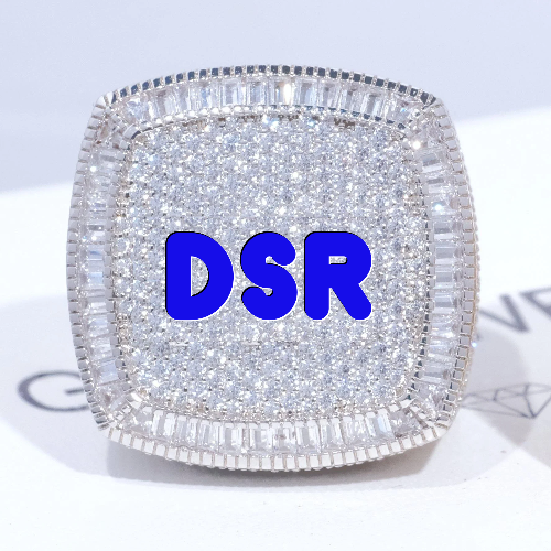 CUSTOM LETTER 3D ICED RING
