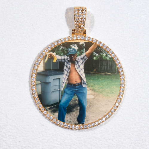 MEDIUM 3D CIRCLE CUSTOM PICTURE PENDANT